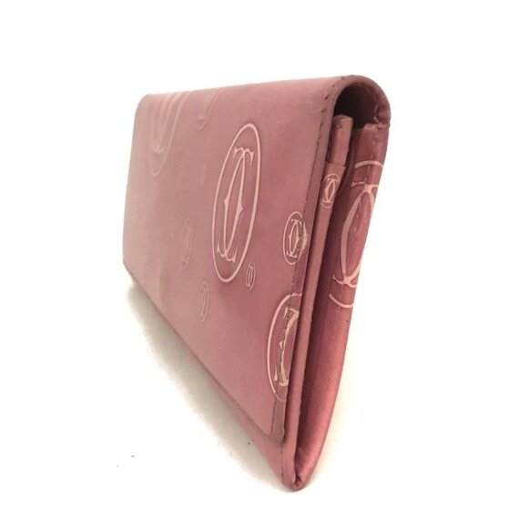 Cartier Happy Birthday Patent Leather Long Bifold Wallet Pink/2BG5432 - Picture 3 of 8